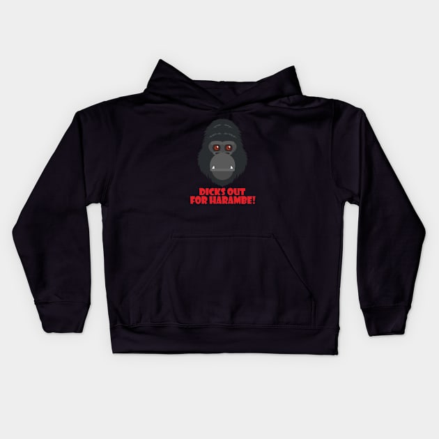 harambe shirt Kids Hoodie by kinkica